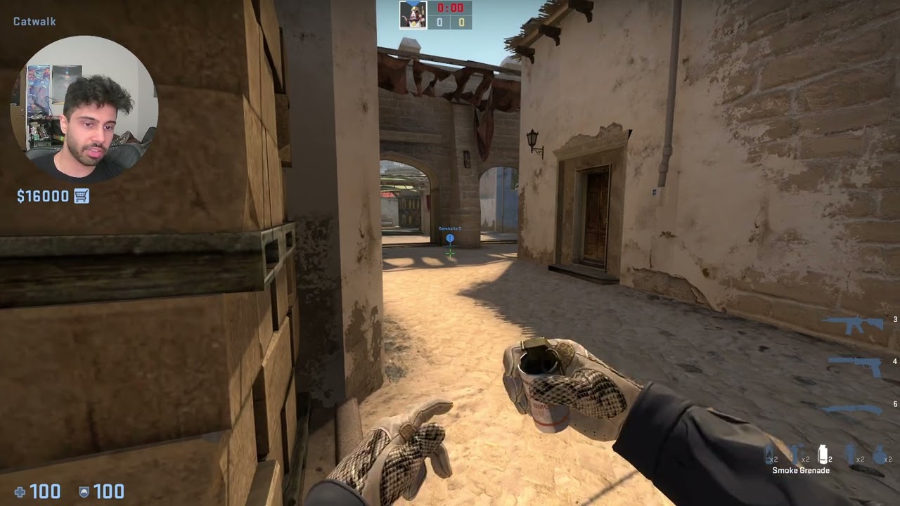 Cat One Way Smoke to destroy B executes on Mirage