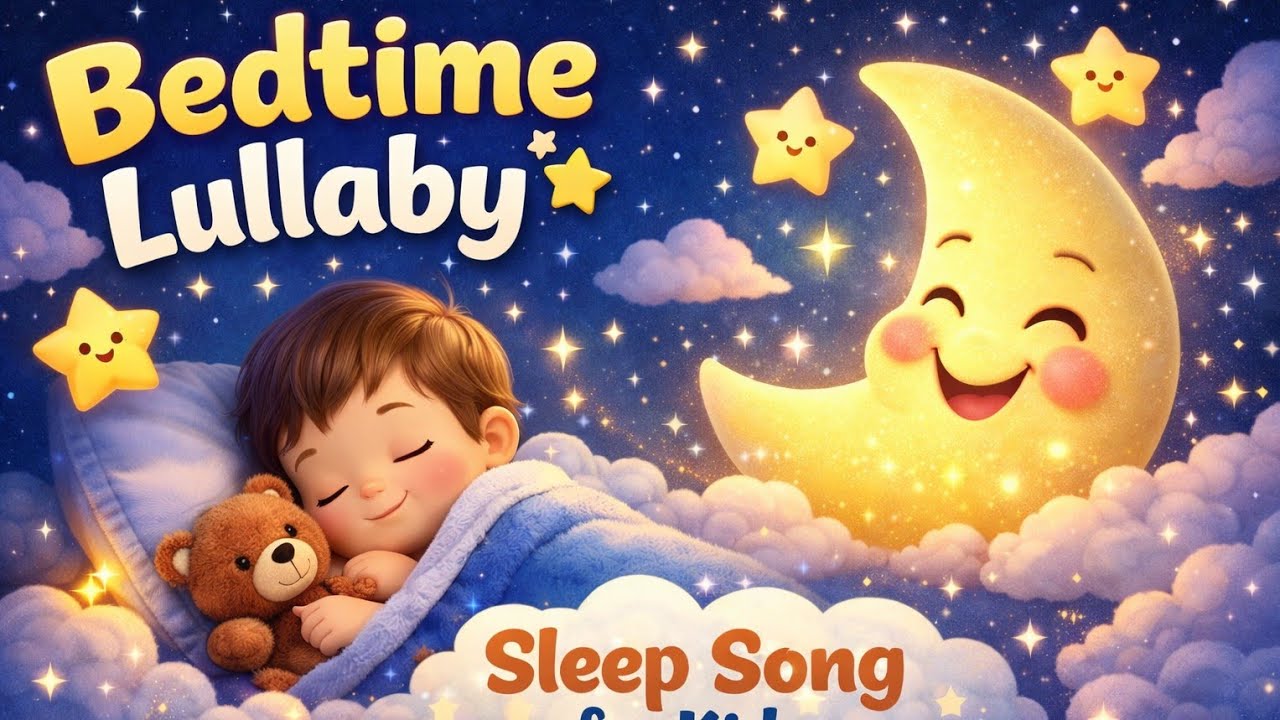 Bedtime Lullaby 🌙 Sleep Song for Kids | Twinkle Moon Night Song | Baby Bedtime Music