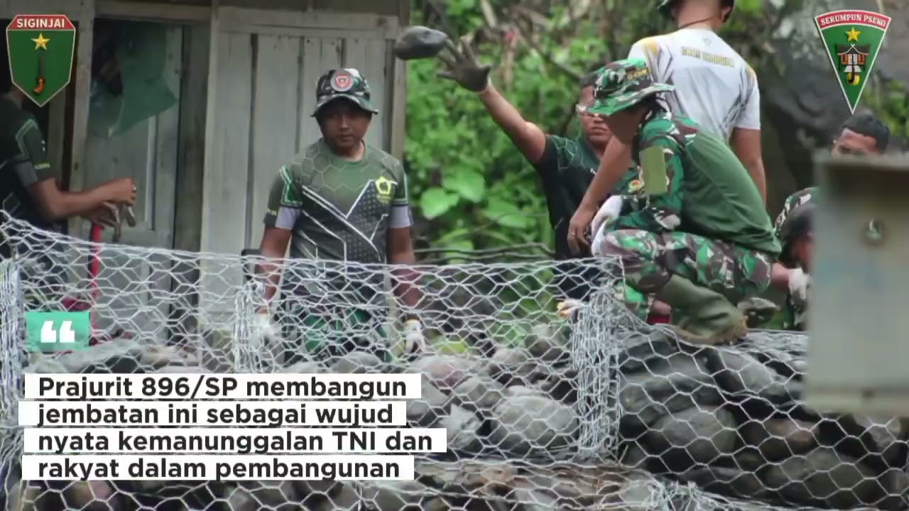 *Prajurit Yonif TP 896/SP Teguhkan Pengabdian Lewat Perakitan Jembatan Bailey