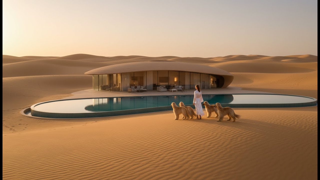 Luxury Living: When Your Infinity Pool Lies in the Middle of a Golden Sand Ocean.