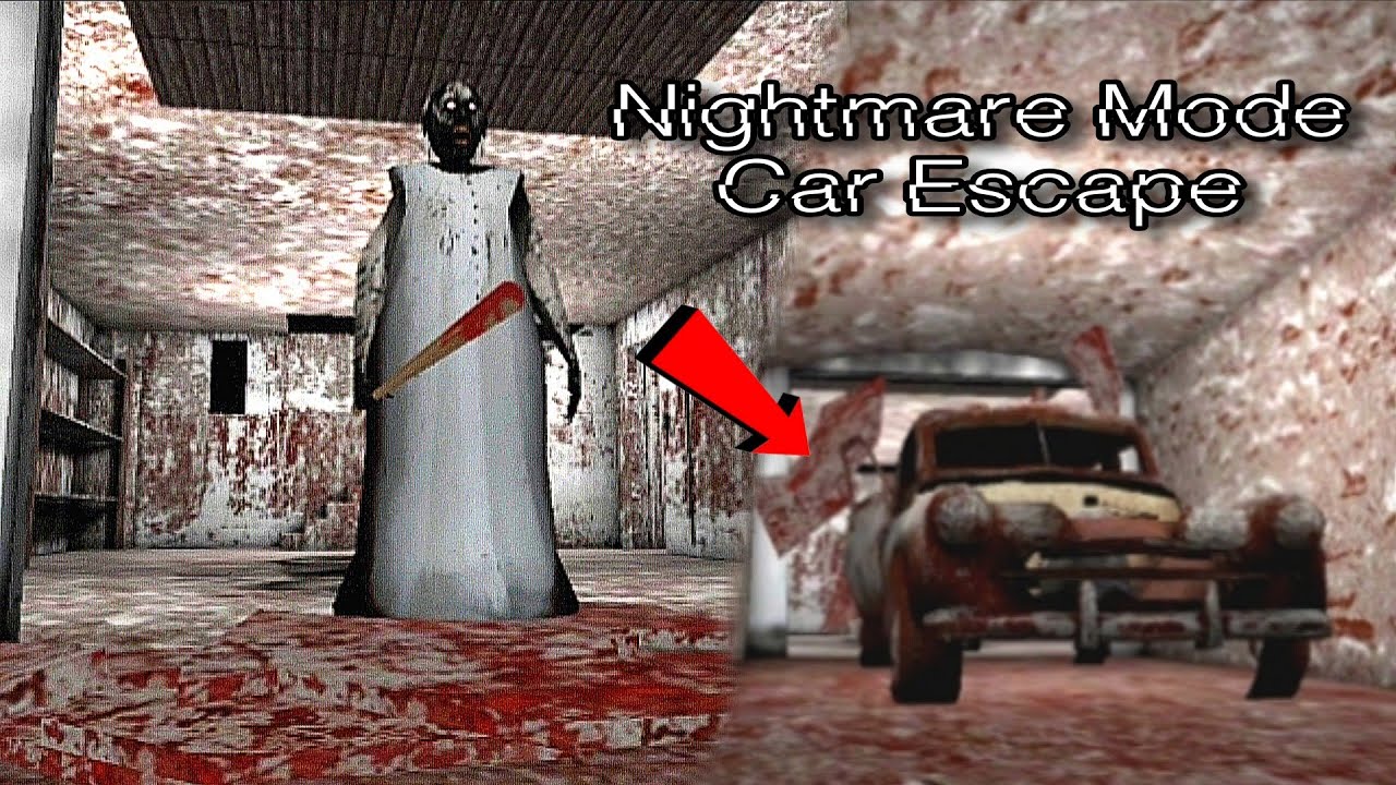 Granny Version 1.8.8 In Nightmare Mode With Car Escape Full Gameplay