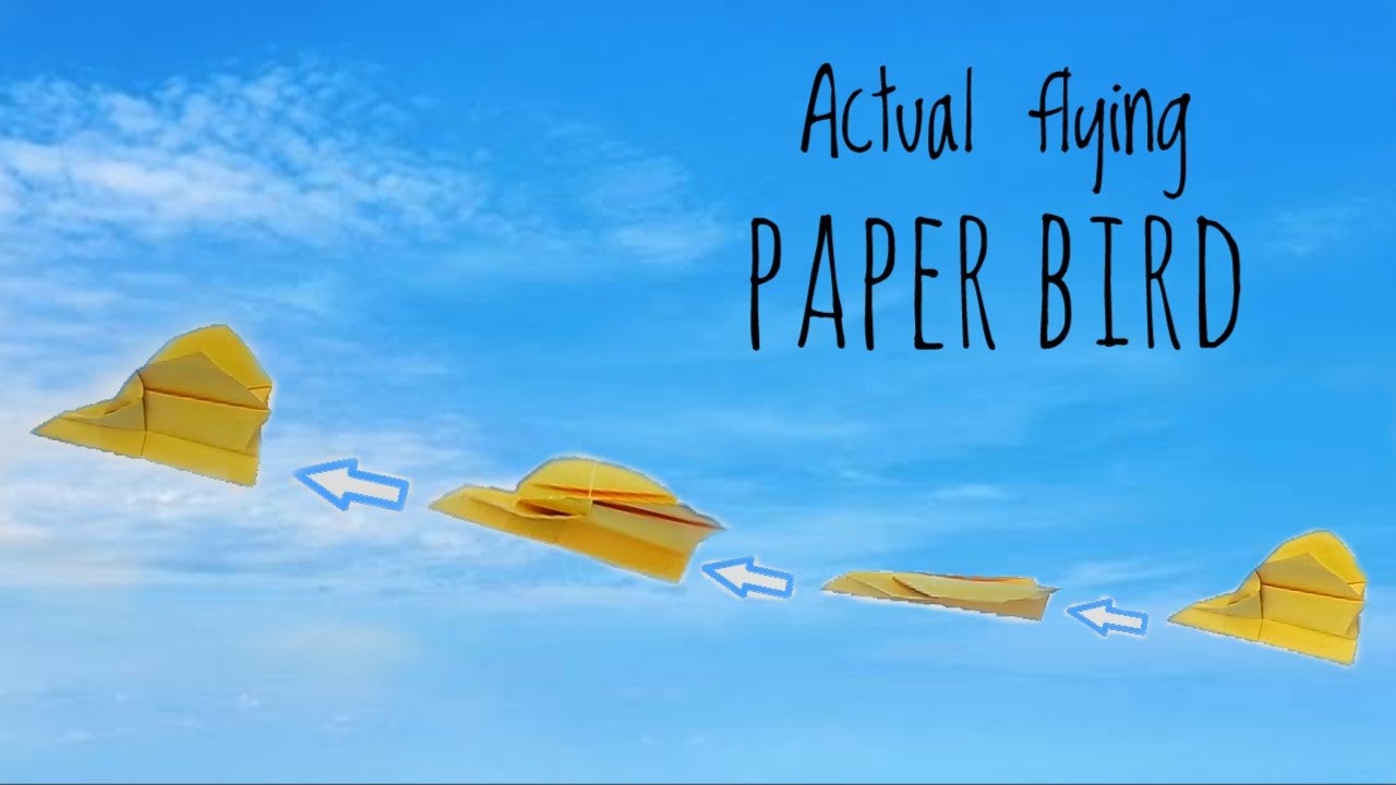 How to make Origami Bird that can flap its Wings | Origami paper Bird