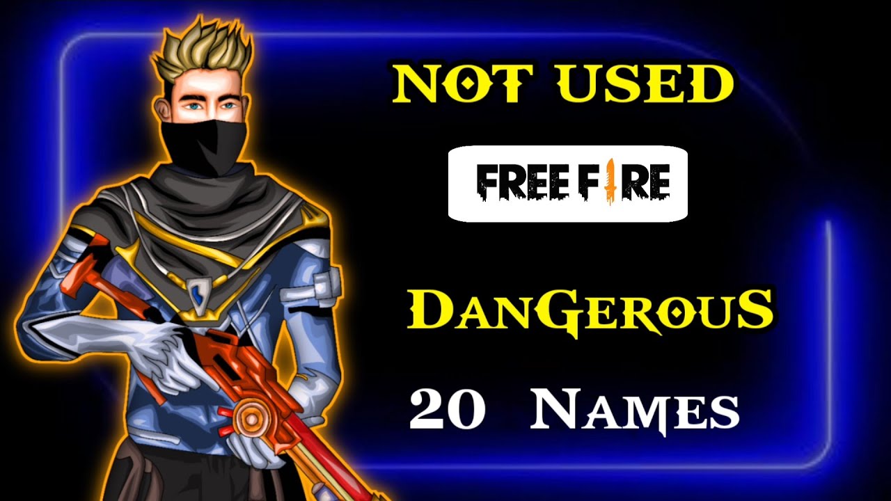 Top 20 Dangerous Names For Free Fire | Top 20 Attitude Names || Top Unique Names For Free Fire ||