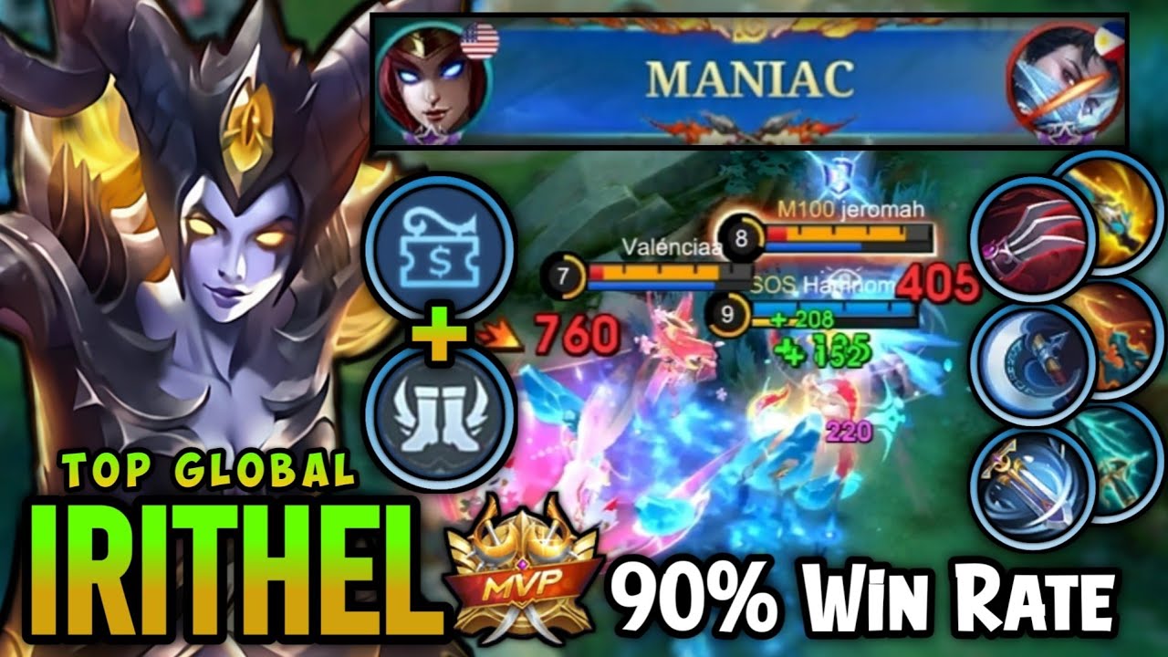 Лучшая сборка и эмблема Irithel 2025 года! 90% побед Irithel Top Global - Mobile Legends