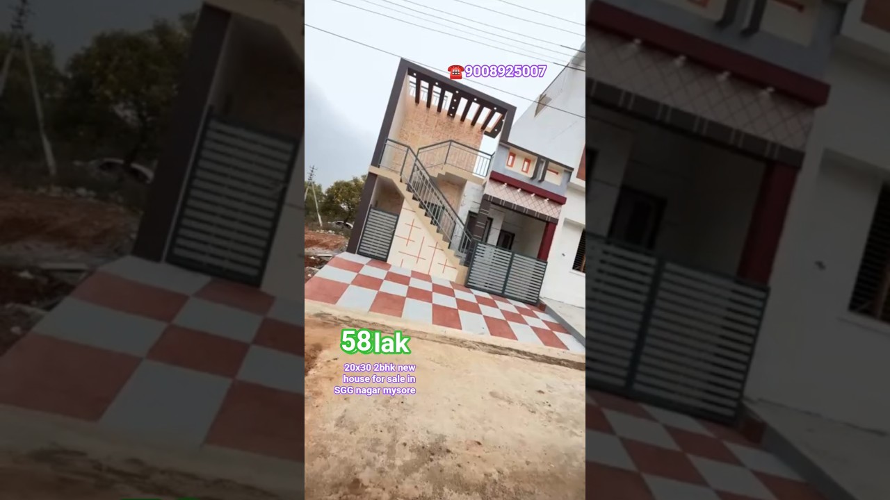 20x30 2bhk new house for sale in mysore LBS Nagar 58 laks negotiable📞9008925007