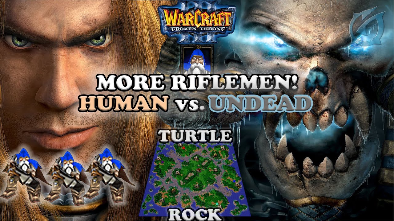 Grubby | Warcraft 3 The Frozen Throne | Human vs. Undead - More Riflemen! - Turtle Rock