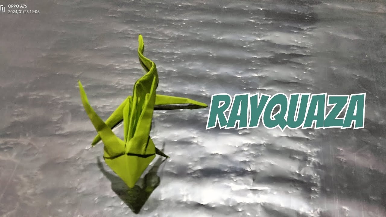 How to make an origami POKÉMON RAYQUAZA easy by origami ways