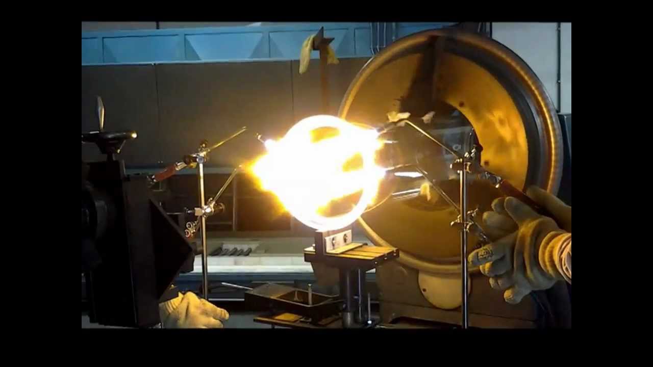scientific glassblowing   forming of a borosilicate glass flange
