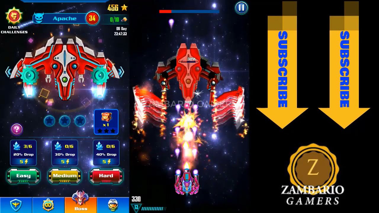 Galaxy Attack Alien Shooter Apache Boss With Magic Breaker | Boss 34 | Campaign Level 136 Boss