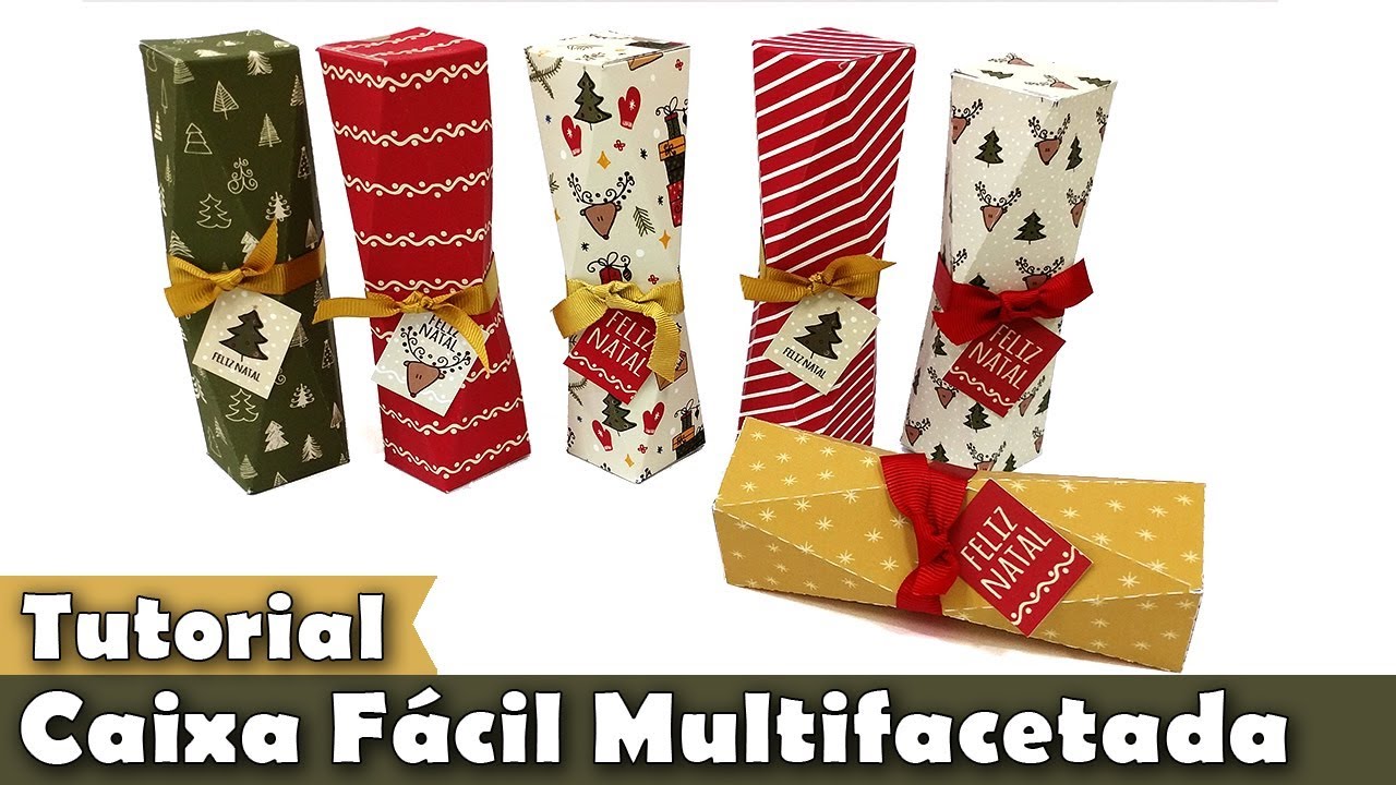 Como fazer caixa fácil multifacetada | Lembrancinha de Natal