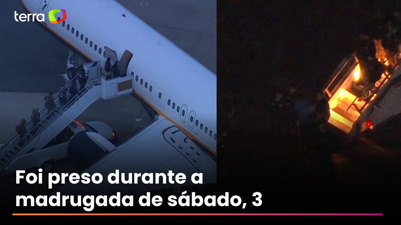 Vídeo mostra chegada de Nicolás Maduro aos EUA após captura na Venezuela