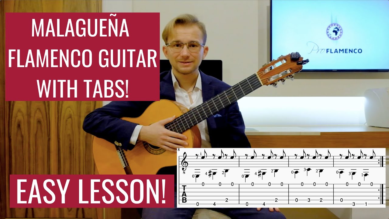 Malagueña - Easy Flamenco Guitar Lesson for Beginners - with Tabs