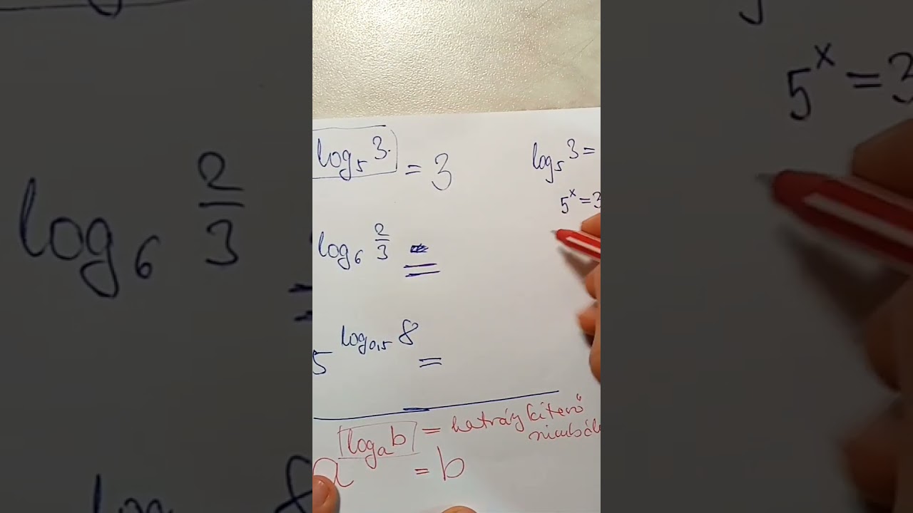Logaritmus értelmezése - teljes videó a csatornán - 25.1.14.-8 