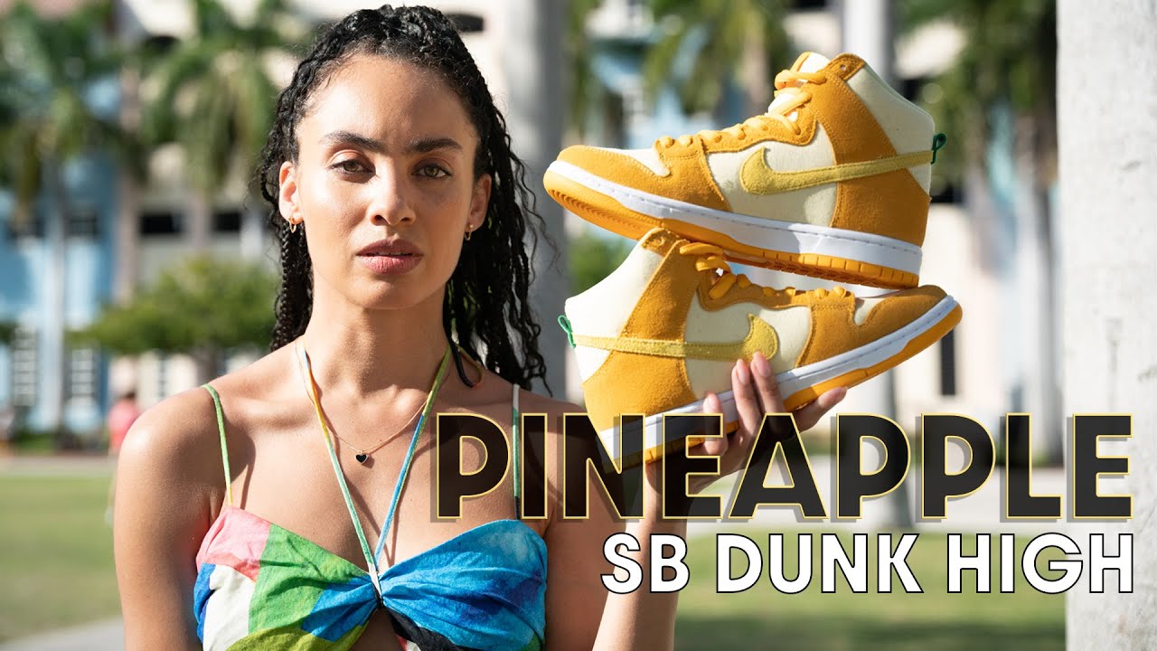 BELOW RETAIL STEAL?! PINEAPPLE Nike SB Dunk High On Foot Review and How to Style (Outfits, GRWM)