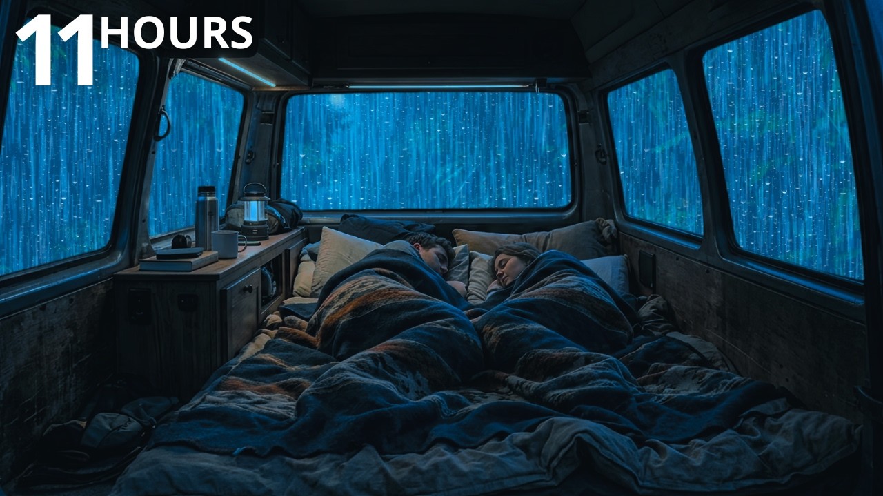 5 More Minutes to Bed 😴 Heavy Rain and in a Camper Van