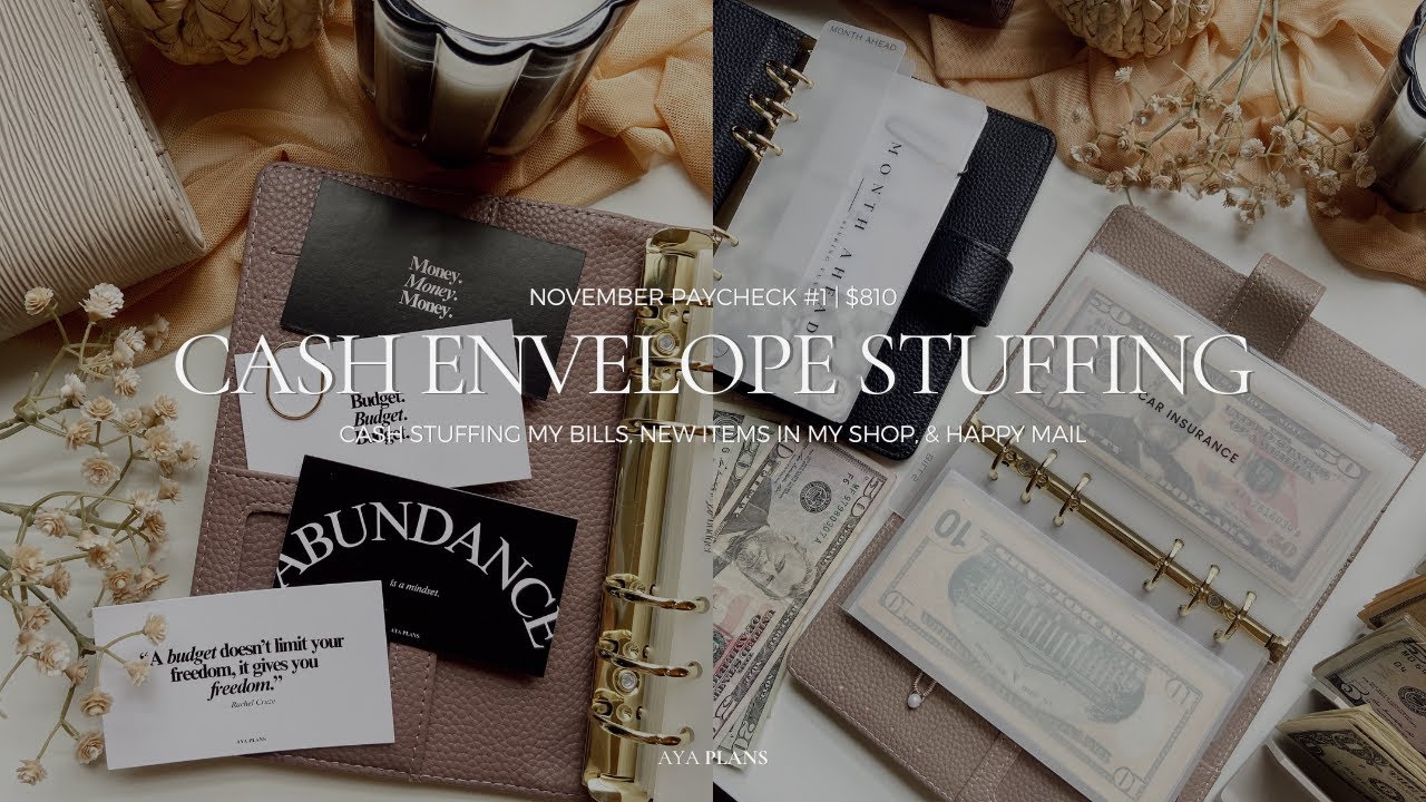 Cash Envelope Stuffing, New Items In My Shop, + Happy Mail | $810 | November Paycheck #1