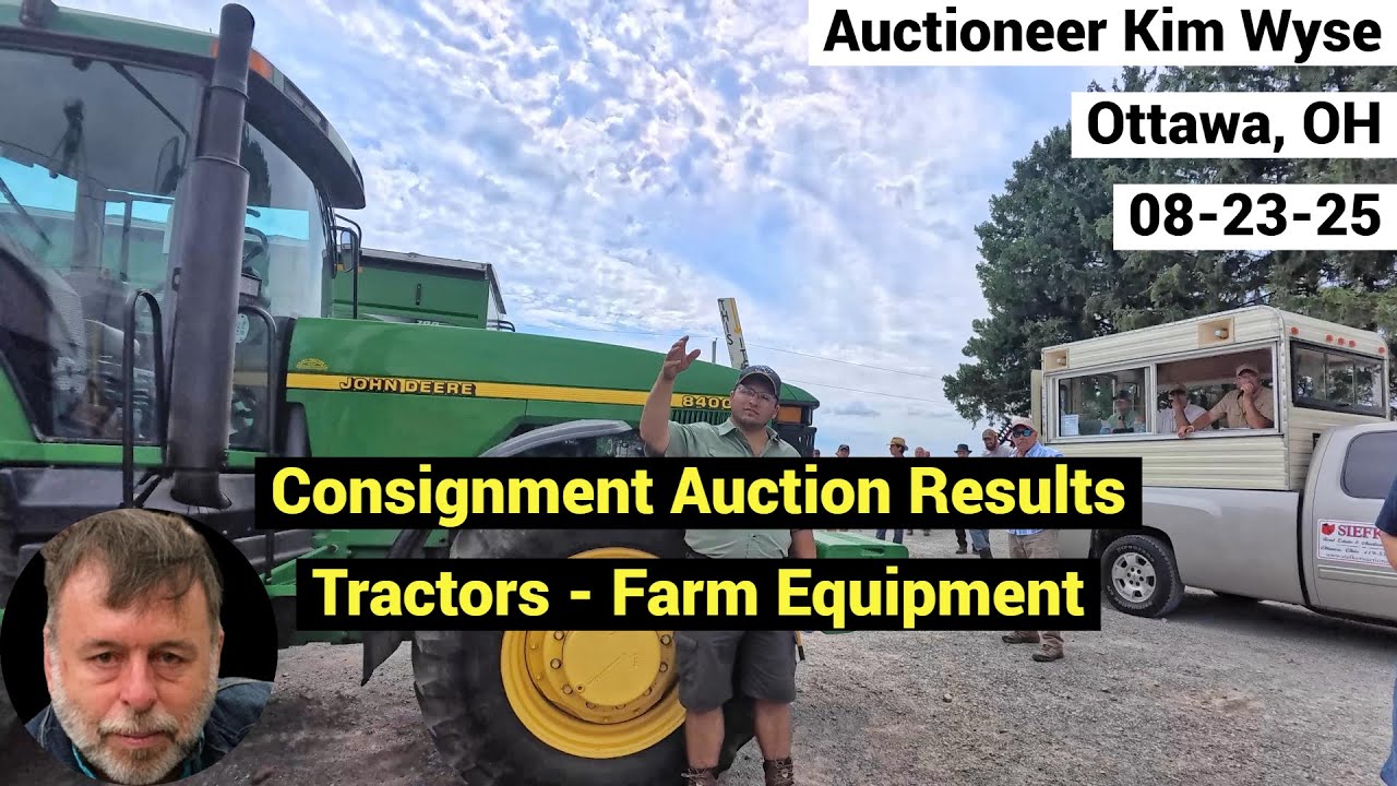 Auction Results - Auctioneer Kim Wyse Selling Tractors & Farm Equipment - 08-23-25