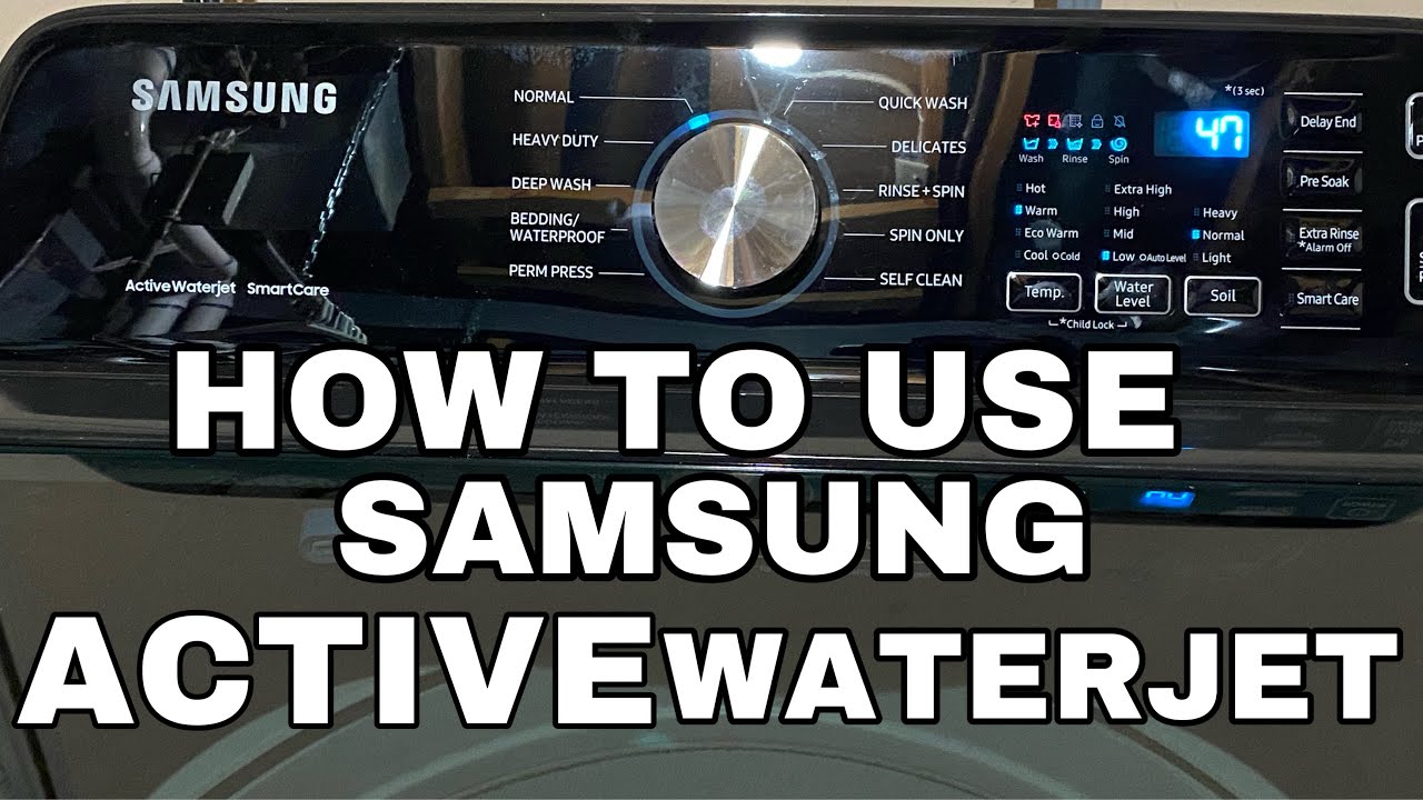 How to use Samsung active water jet smart care | SAMSUNG WASHING MACHINE