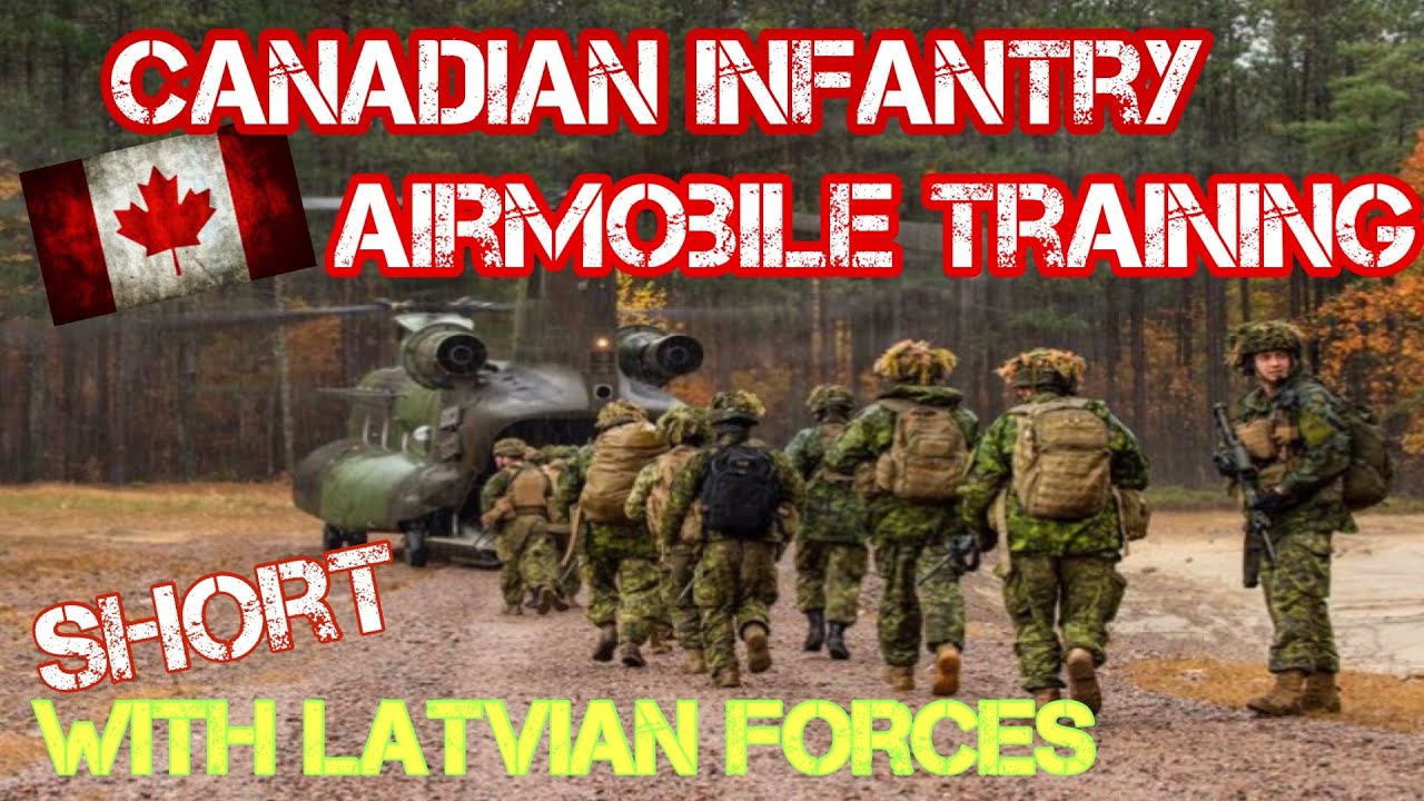 Canadian Infantry conducting Airmobile training with Latvian Forces