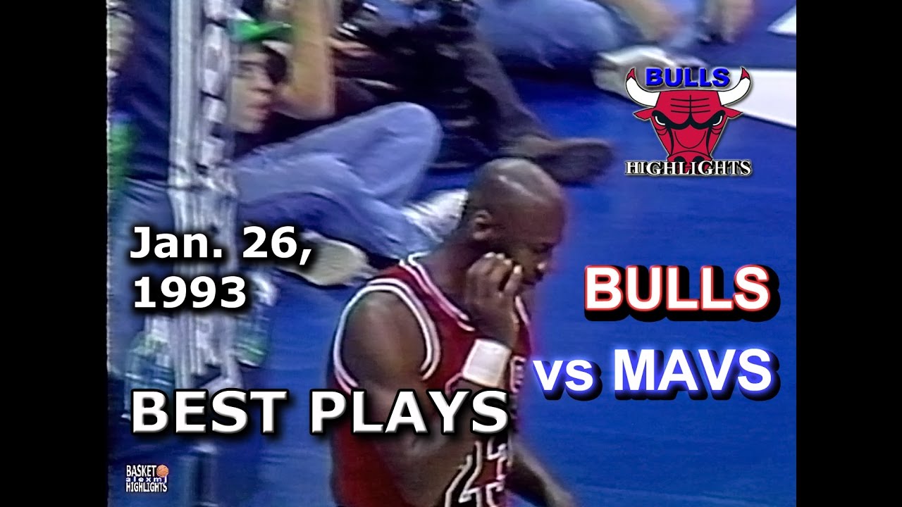 January 26 1993 Bulls vs Mavericks highlights