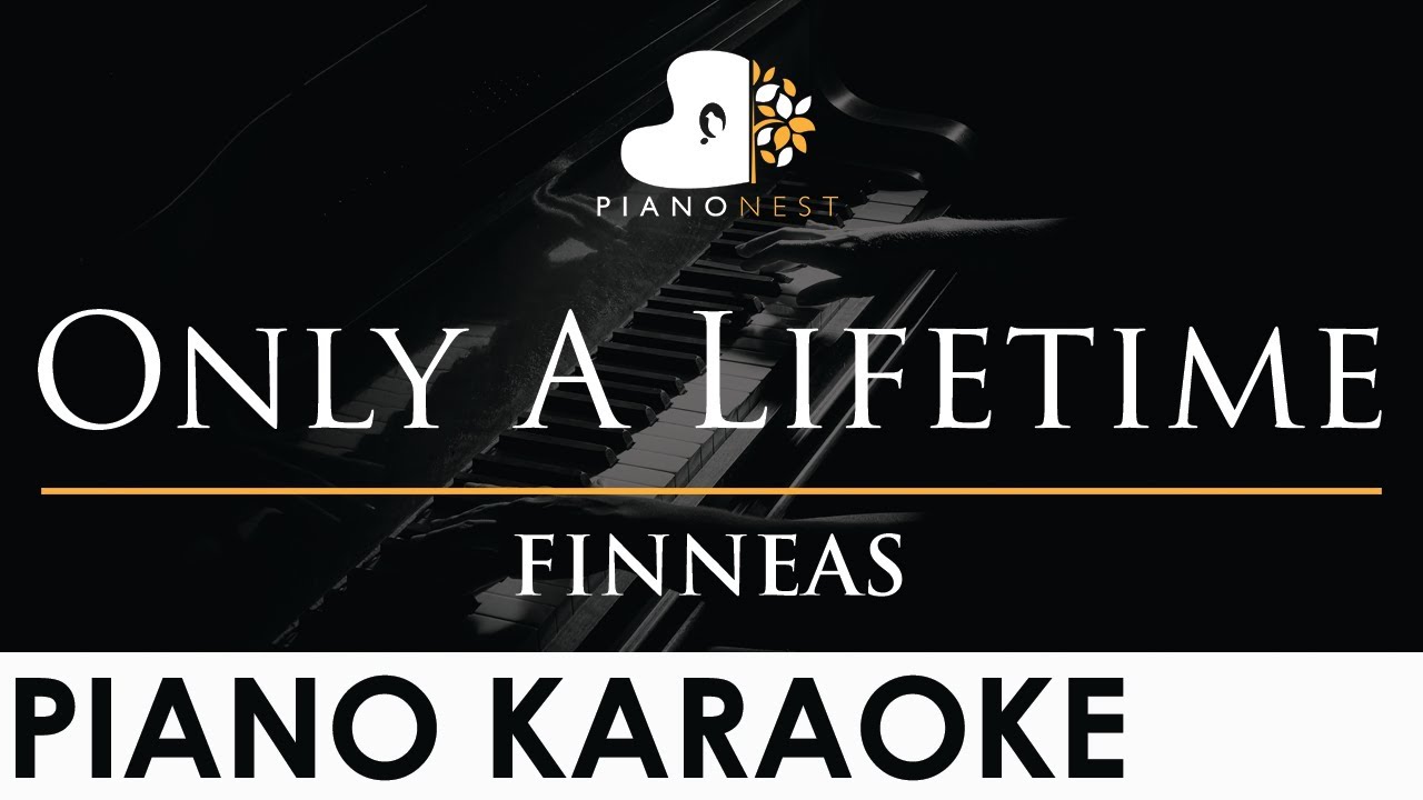 FINNEAS - Only A Lifetime - Piano Karaoke Instrumental Cover with Lyrics