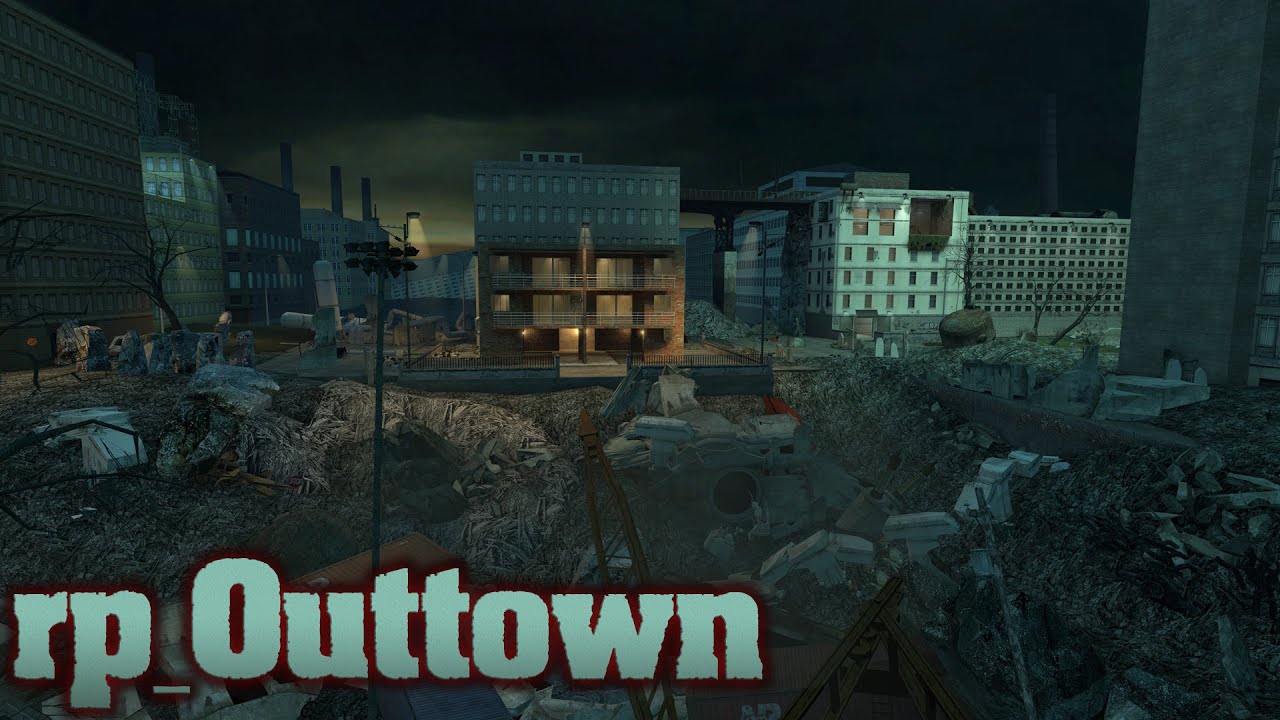 GMOD VR: Exploring rp_Outtown (MASSIVE Post-apocalyptic Map)