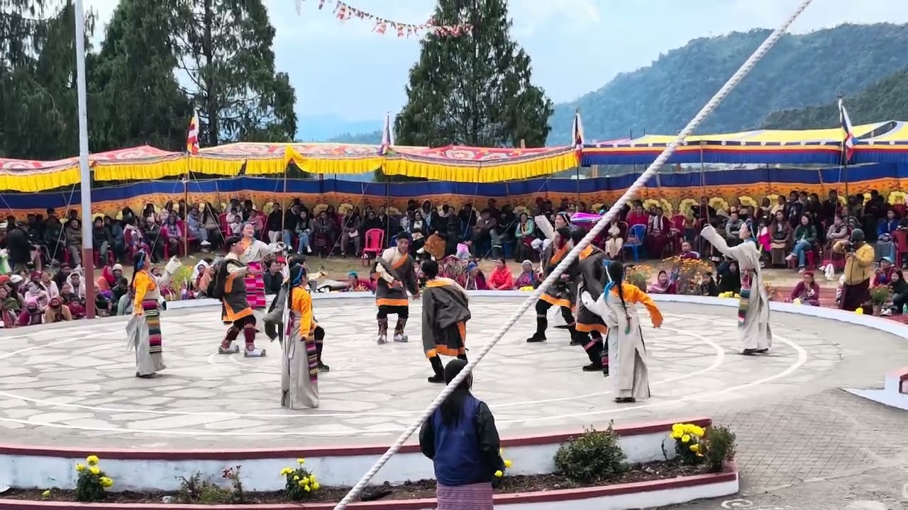 Tibetan Dance group of Dahung University at Bomdila Torgya Festival. 