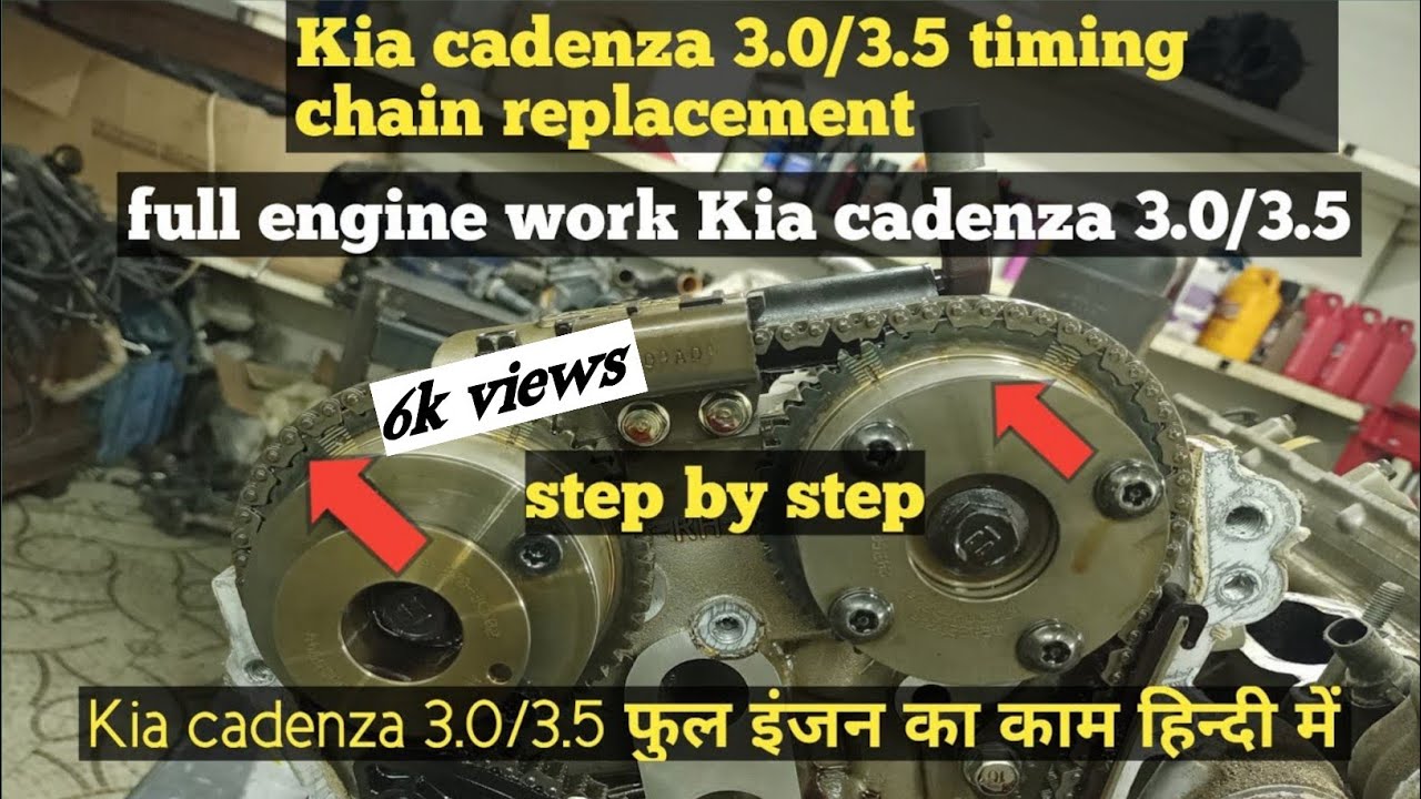 Kia Cadenza 3.5 v6 full engine work with timing chain replacement, 2011 modal #timing #kia #Hyundai