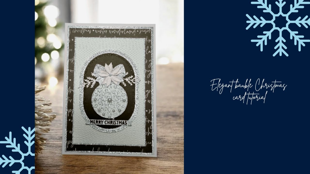 Elegant Bauble Christmas Card | Handmade Festive Card Design