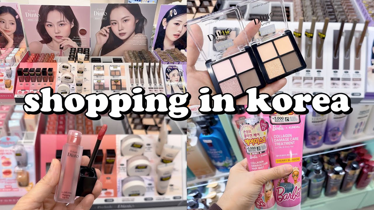 shopping in korea vlog 🇰🇷 skincare & makeup haul 💸 daiso is the new oliveyoung