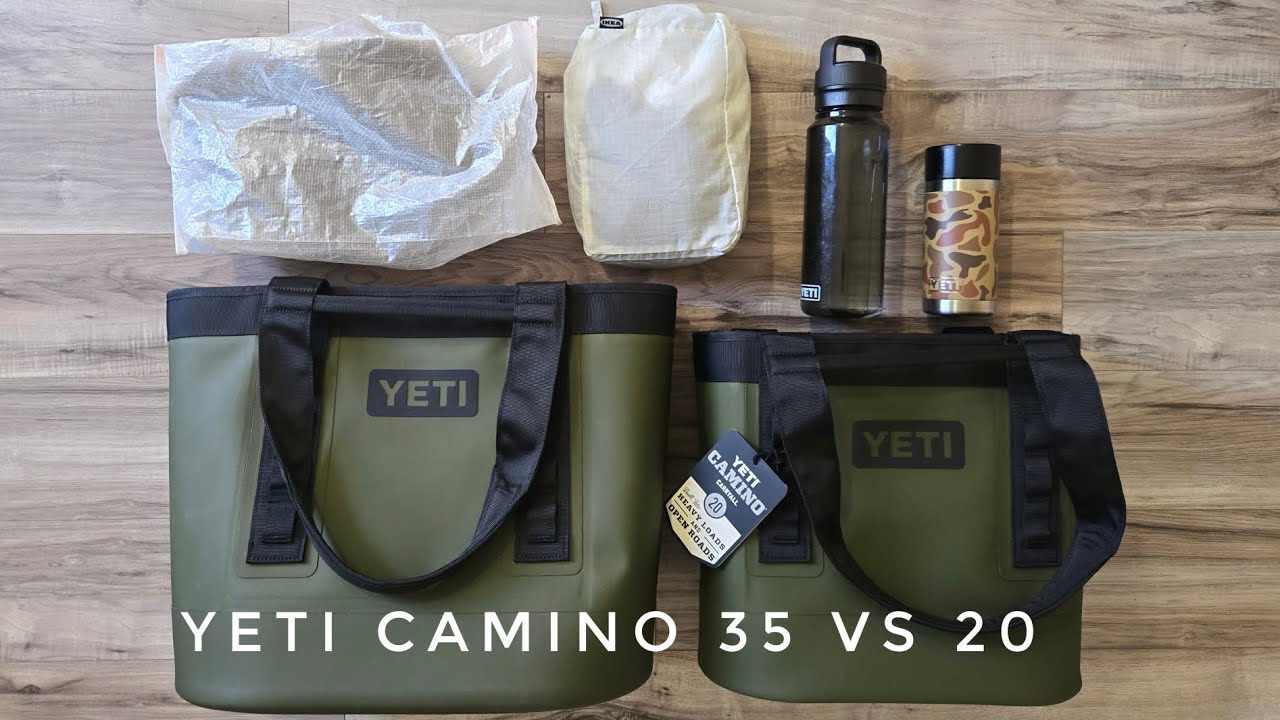 Yeti Camino 20 vs 35 Size Load Comparison Review WHAT SIZE Should You Get? Best Carryall Tote Bag