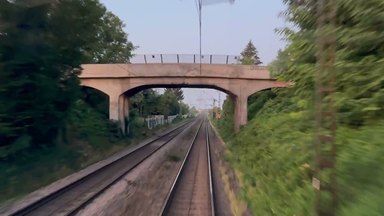 Streckenkunde Führerstandsmitfahrt Freiburg bis Lörrach über Katze und Basel Bad am Tag   4K