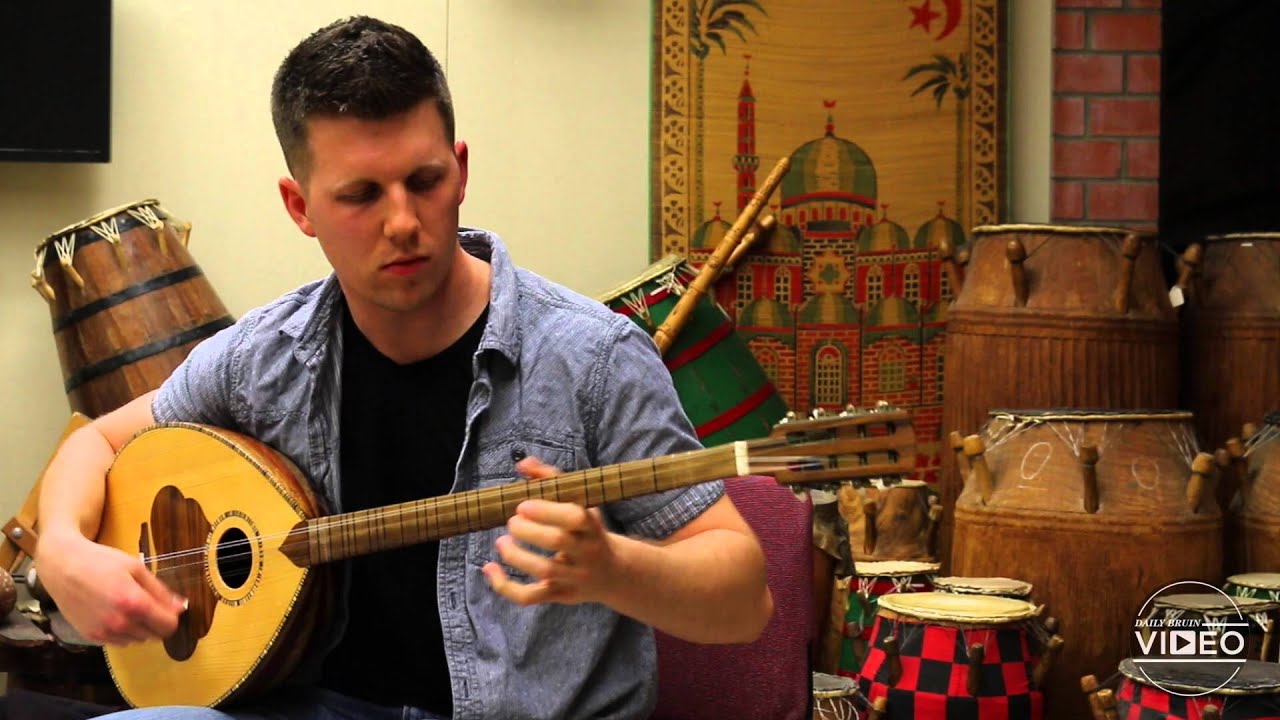 UCLA Near East Ensemble member plays the buzuq