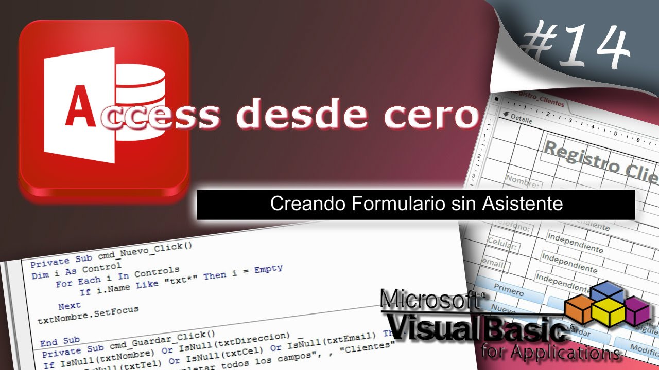 Creando Formulario sin Asistente | Access desde cero #14