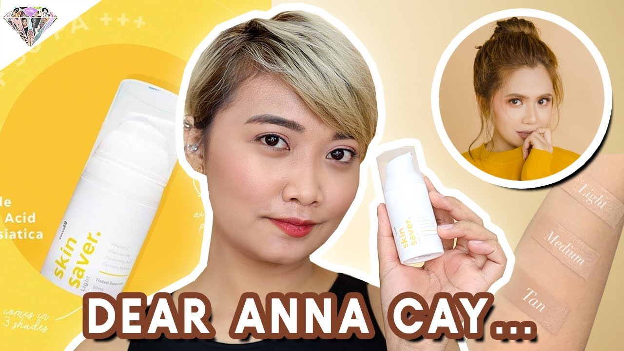 DEAR ANNA CAY... SKIN SAVER TINTED SUNSCREEN REVIEW  + DARKEST SHADE  WEAR TEST  & GIVEAWAY