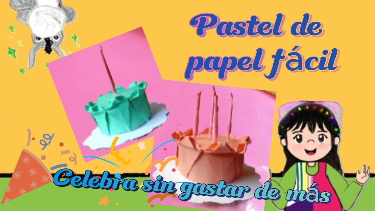 Pastel de papel para hacer feliz a tu peque ❤️ | Fácil y económico #manualidadesconamor #preescolar