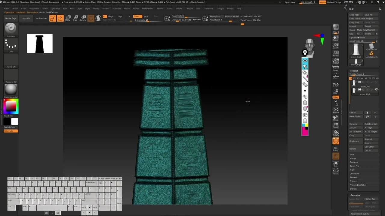 How I reduce Polycount in ZBrush | Class-13