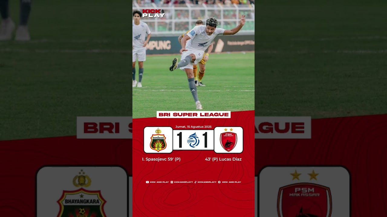 BRI SUPER LEAGUE - Bhayangkara FC vs PSM Makassar #kickandplay  #brisuperleague