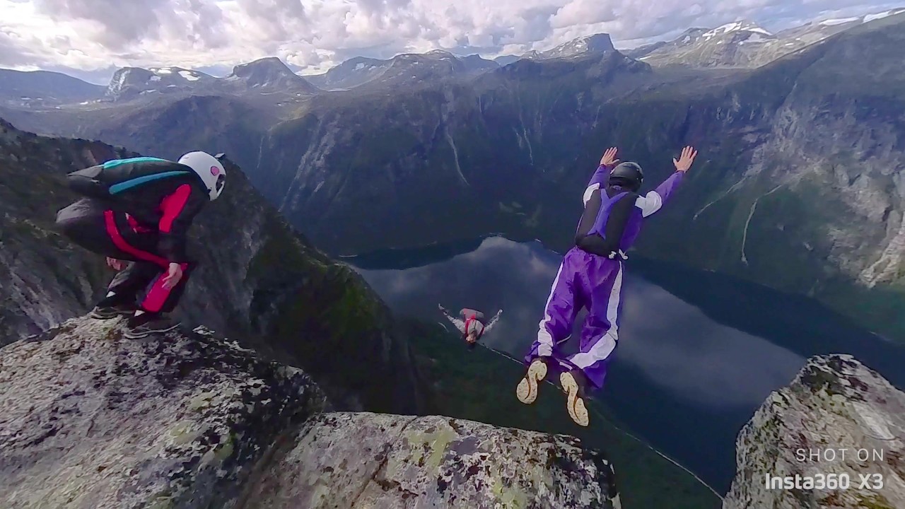Two Piece Tracking in Eikesdalen, Norway | Katthammaren BASE Jump | Raw Footage