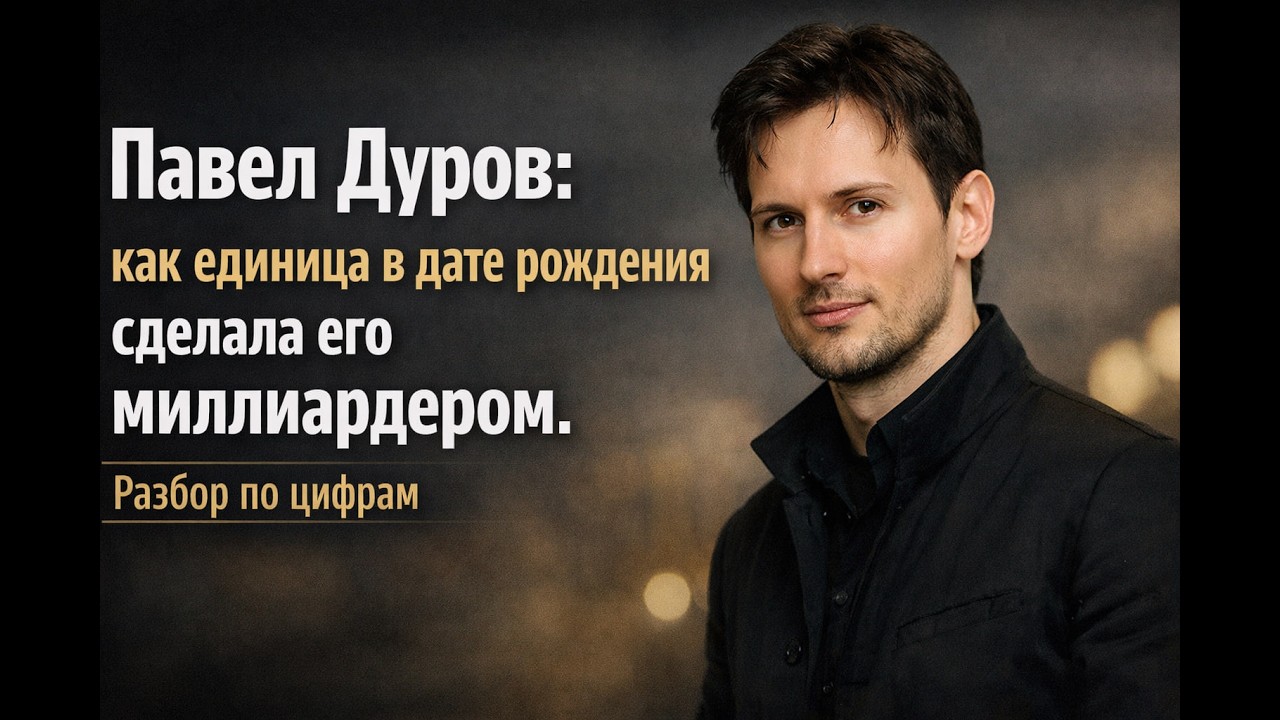 Павел Дуров: как единица в дате рождения сделала его миллиардером. Разбор по цифрам