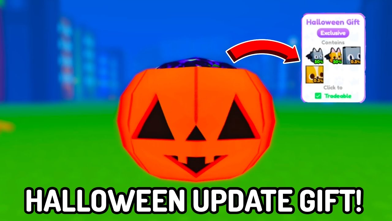 OPENING THE *NEW* HALLOWEEN EVENT GIFT in PET SIMULATOR X (NEW UPDATE!) 😱