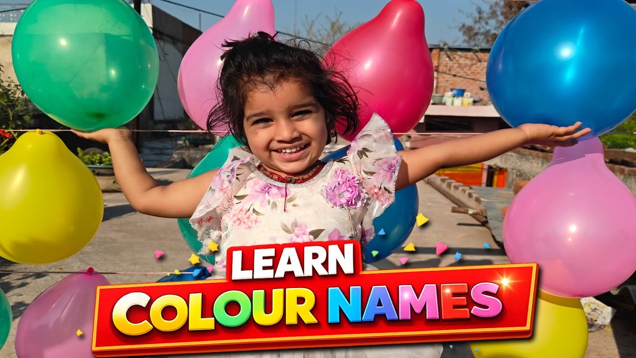 Learn Colour Names for Kids 🎈 | Balloon Pop Colours Learning Video