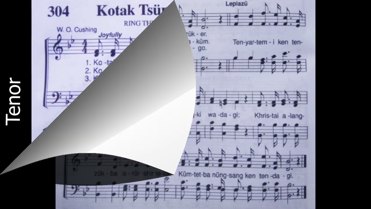 Ao hymnal no. 304 || Kotak tsungtsung temang || Ring the bells of heaven || all parts instrumental