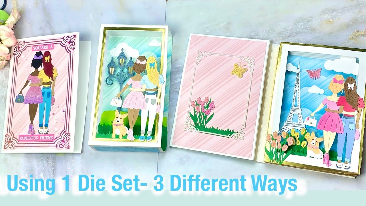 Paper Piecing Fun! 3 Die Cut Friendship Cards
