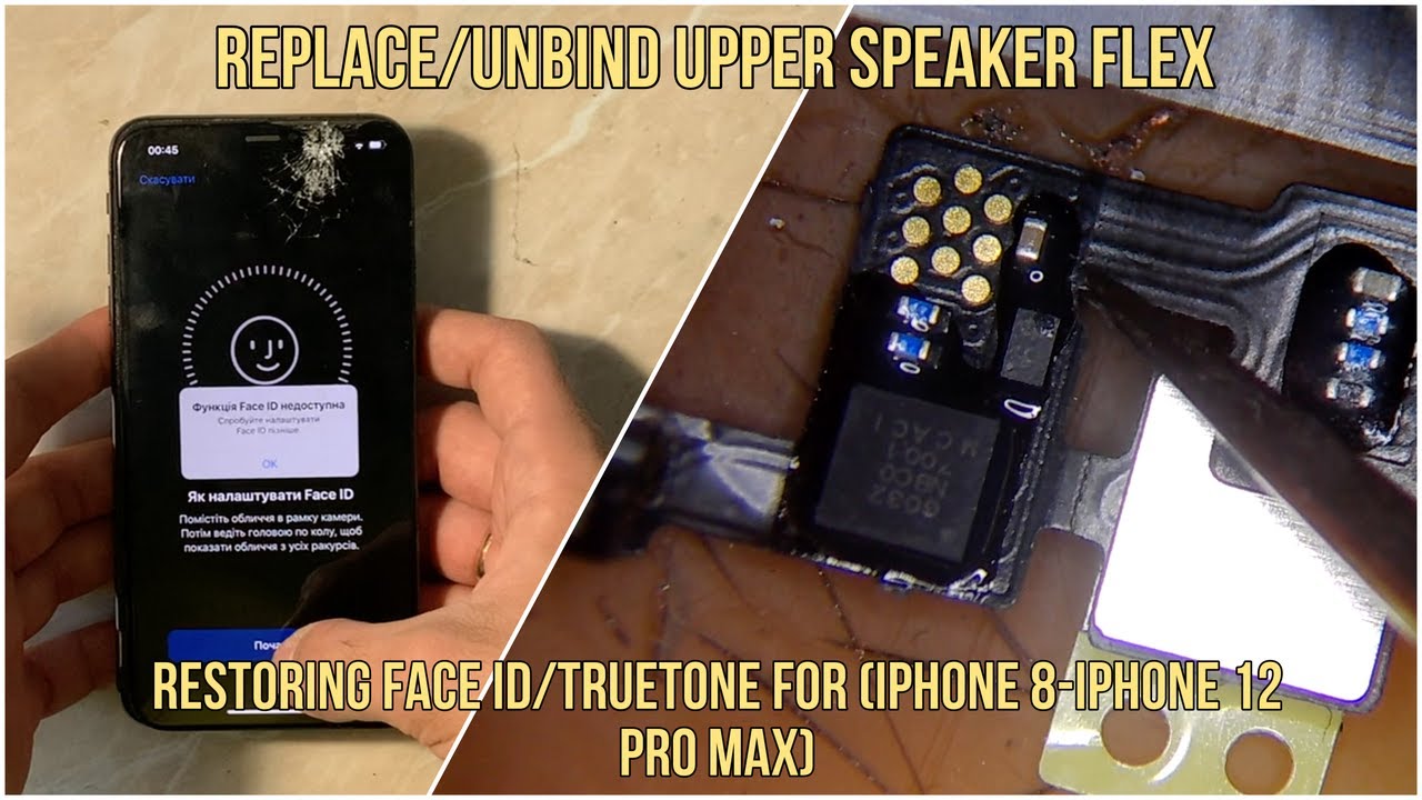 How To Replace/Unbind Ear Speaker Flex Cable To Restore Face ID Function (iPhone 8 To iPhone 12 Pro)