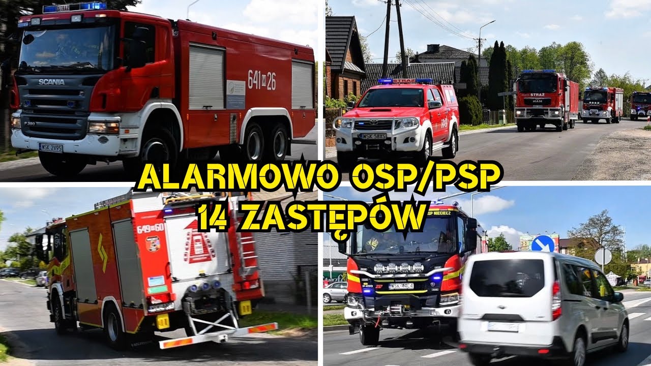 ALARMOWO 14 zastępów OSP/PSP na ćwiczenia - gmina Repki, powiat Sokołowski