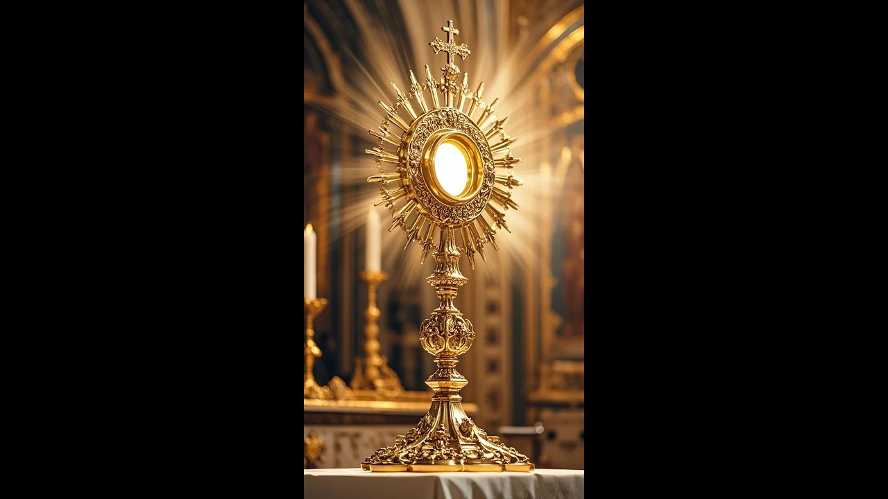 Five Minutes with Jesus in the Blessed Sacrament When Your Soul Rests in His Gaze 👁️‍🗨️🤍