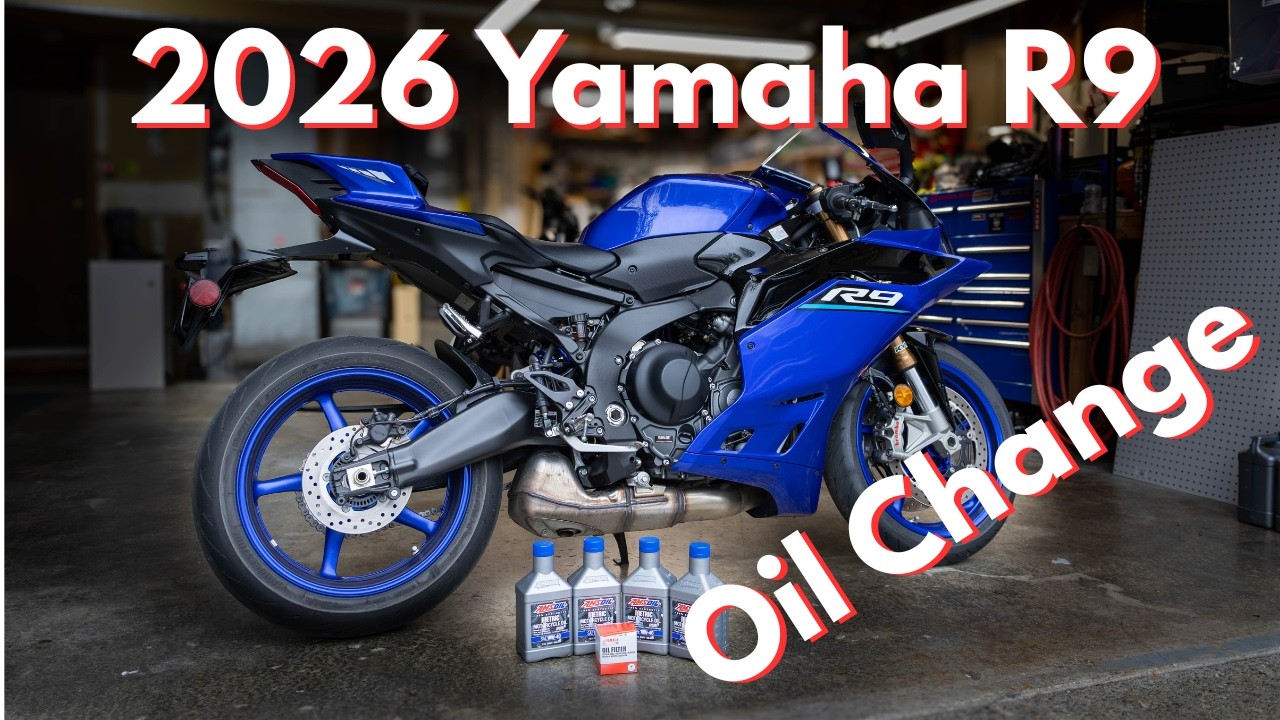 Yamaha R9 First Oil Change and Chain Maintenance 