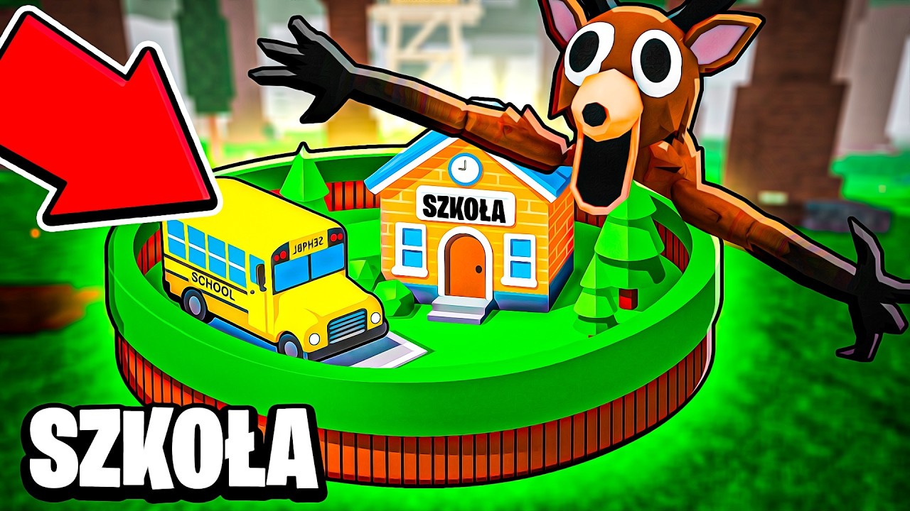 ZBUDOWAŁEM SZKOŁĘ w BAZIE 🌙 w 99 NOCY w LESIE 😱🦌