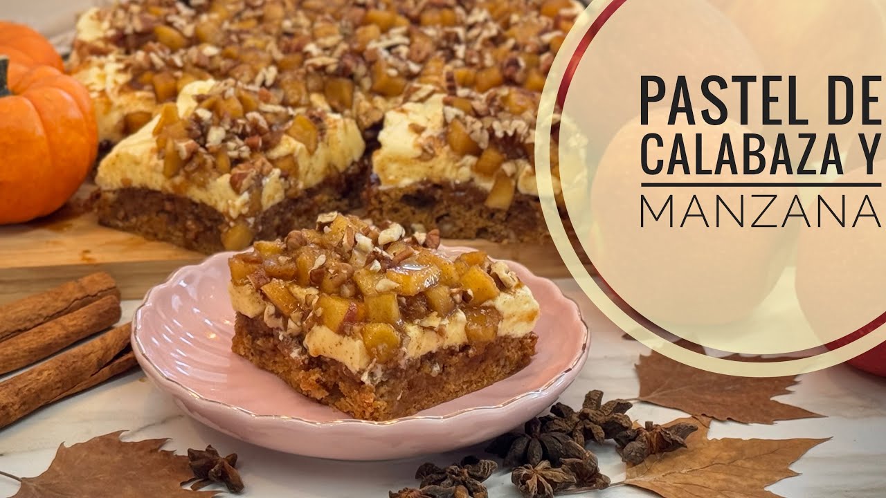 PASTEL DE CALABAZA Y MANZANA 